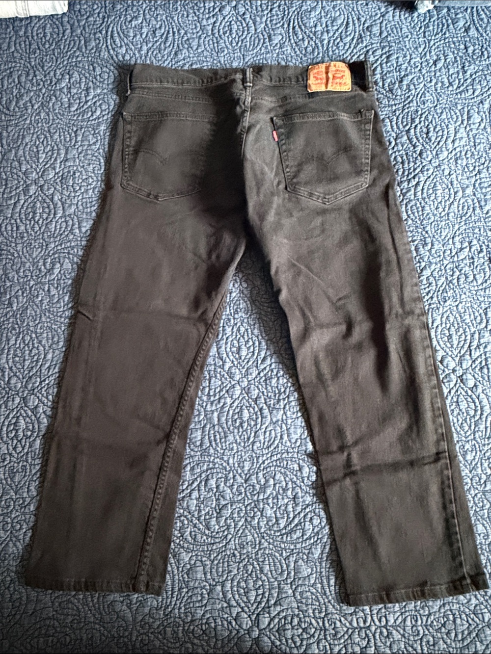 Levi's 505 Black Straight-Leg Men's Jeans 36x25